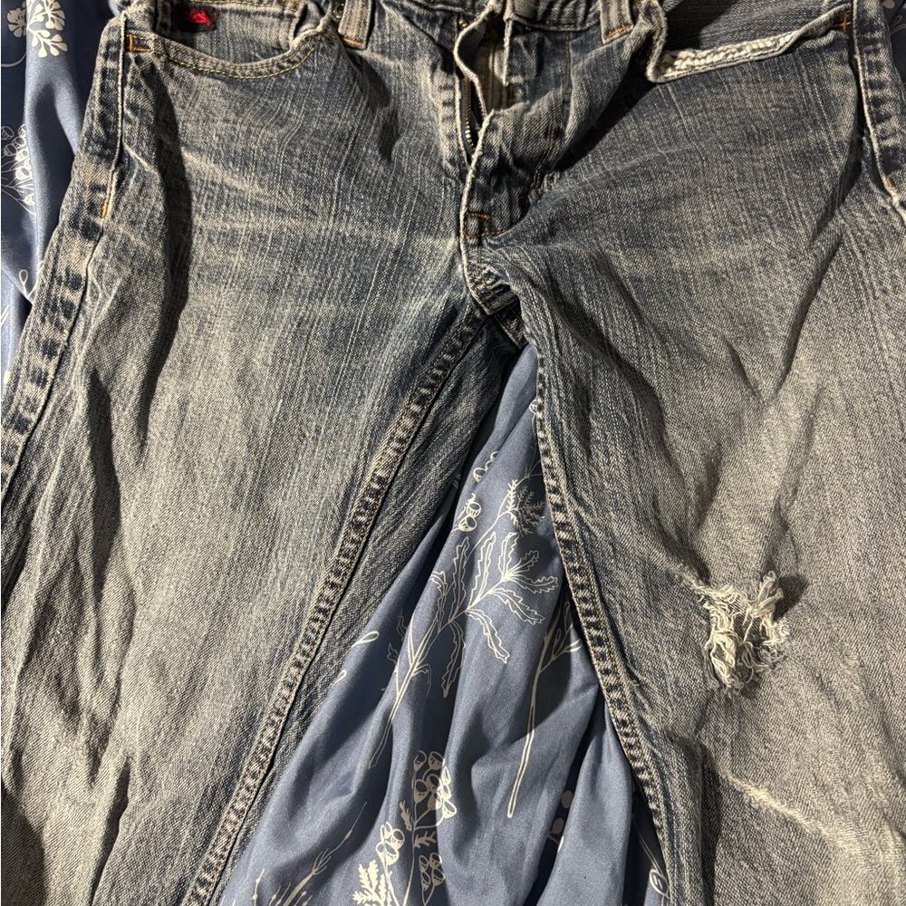 Tony Hawk Faded Blue Relaxed Fit Jeans with Light Distress